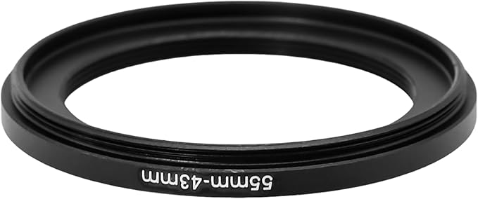 55-43/46/49/52/55/58/62/67/72/77mm Step Up & Step Down Filter Ring Adapter for Camera ND/UV/CPL (55-43mm)