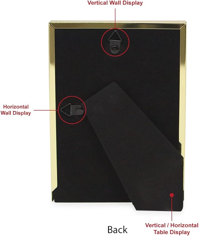 Isaac Jacobs 4x6 Pink Leather with Gold Metal (Vertical & Horizontal) Picture Frame, Suede Border w/Black Fabric Easel, Wall-Mountable, Made For Tabletop, Photo Gallery (4x6, Pink W/Gold)