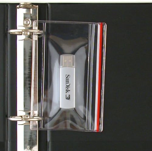 StoreSMART - Flash Drive Zipper Case for 3-Ring Binders - 25-Pack - Vinyl Plastic - R1831-FLASH25 - Made in USA