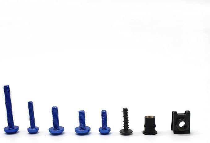 Motorcycle Fairing Bolt Kit Screws Fasteners Fixing Sportbike for Yamaha Honda Kawasaki Suzuki BMW, Mounting Kits Washers Nuts Screws Clips Assortment