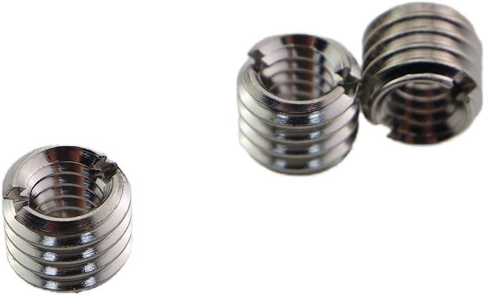 5PCS 1/4 to 3/8 Adapter Screws Full Thread DSLR Camera Tripod Monopod Head Accessory Reducing Sleeve for Microphone Boom Support for Camera Video Equipment