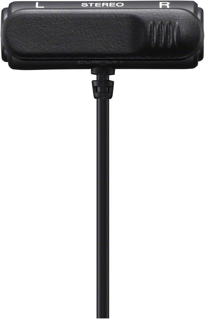 Sony Compact Stereo Lavalier Microphone ECMLV1,Black, Small