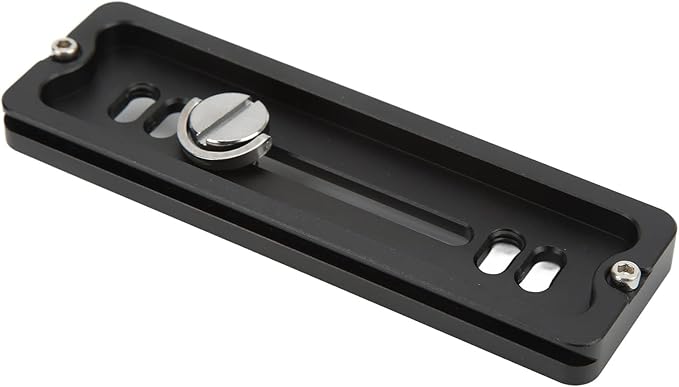 120mm Quick Release Plate with 3/8 Inch Screw and D Ring for Arca Swiss Standard Camera Tripod Ball Head, CNC Machined Aluminum Alloy with Non - Slip Rubber Pads