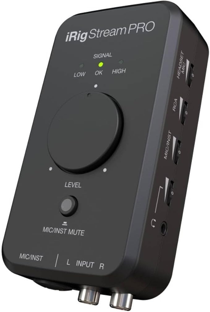 IK Multimedia iRig Stream Pro Streaming audio interface with in-line multi-input mixer, professional quality streaming, right in the palm of your hand.