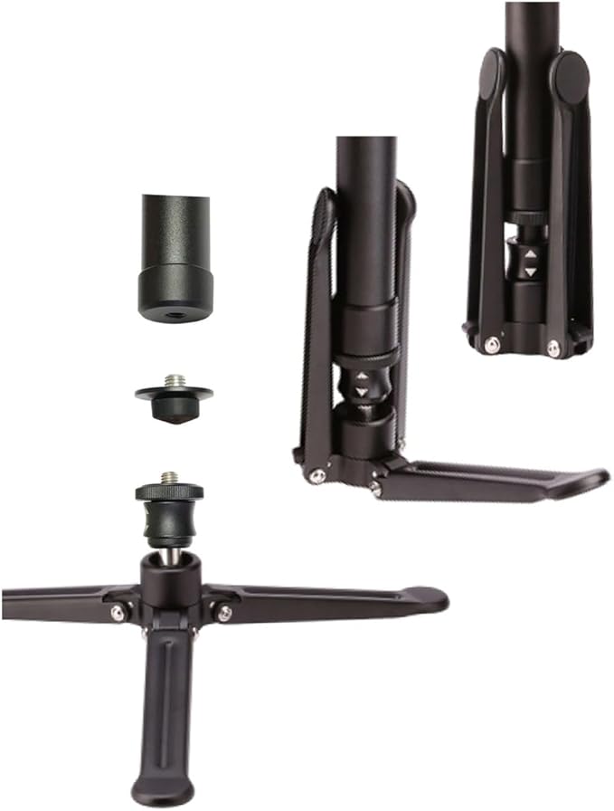 Vidpro MP-66 VentureMaxx Series Professional 70-Inch Monopod with Air Lock - Lightweight Anodized Aluminum Camera Camcorder Support Stand Adjustable 5-Section with 3 Feet Base Includes Carrying Case