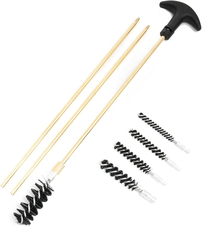 Universal Cleaning Kit for All Guns - Brushes for Pistol, Handgun, Shotgun, Rifle - Elite Brass Rods and Accessories for Men