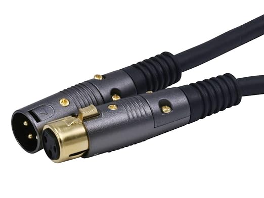 Monoprice XLR Male to XLR Female Cable - 150 Feet - Black | 16AWG, Gold Plated - Premier Series