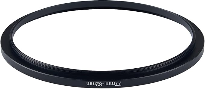 77mm to 82mm Camera Filter Step-Up Ring Adapter - Metal for All Brands UV ND CPL Filter