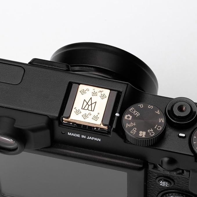 Crown Pattern Camera Metal Hot Shoe Cover Protector Cap for Fujifilm X100VI XT4 XT30 XE3,for Nikon D750 D610 Z7 Z5 Z6 Z50 Z30,for Olympus (Copper Alloy-Hot Shoe Cover02)
