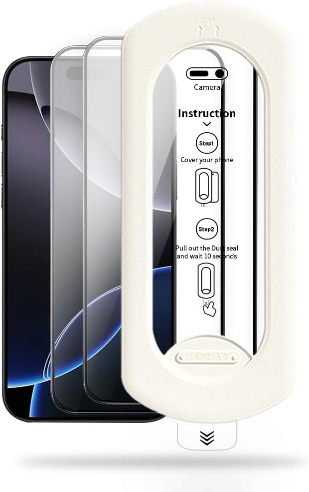 Hillinkit Tempered Glass Screen Protector for iPhone 17 Pro with Auto-Alignment Kit, Auto Dust, 9H+ Military Grade Shatterproof, Glass Film, HD Clear, Case Friendly, 3 Pack