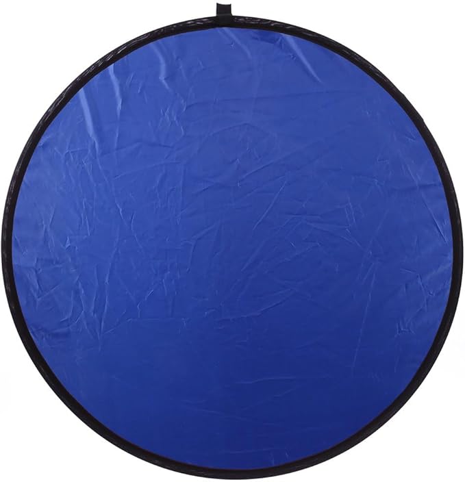 REFLEX CAMERA 7-in-1 Photography Reflector (Round) – Translucent/Silver/Gold/White/Black/Blue/Green – Light Diffuser & Chroma Key Background Kit with Carrying Case (110cm/43)