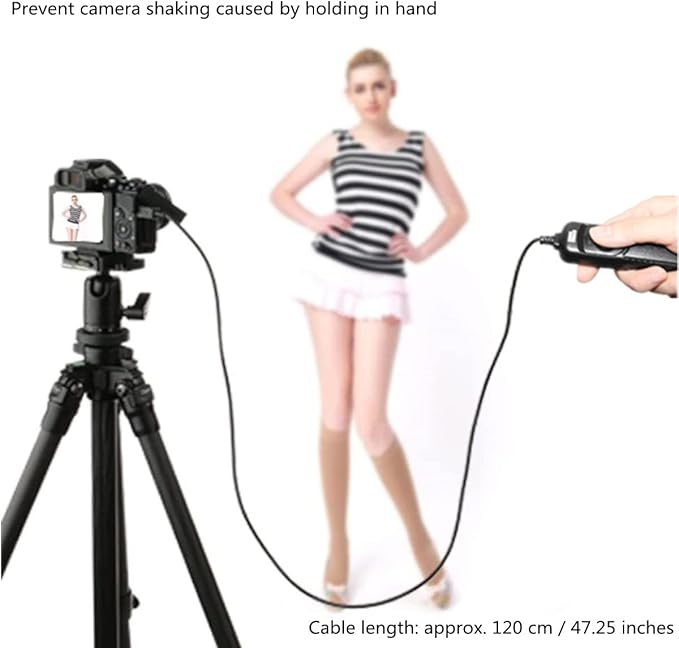 Pixel Shutter Release Cord RC-201 E3 Compatible with Canon R6, RP, 850D, 90D, 80D, 750D, 2000D, 1200D, M6 for Fujifilm XT3, XT4, XT30, GFX100, GFX50SII for Olympus OM-1, E-M1X, E-M1 2, E‑M1 3