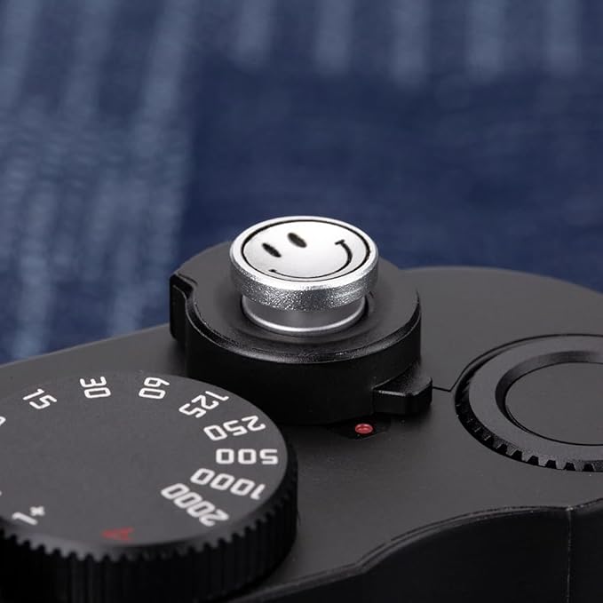 Camera Shutter Button Compatible with FUJIFILM X-T5 X-T4 X-T20 X-T30 X-T200 X-PRO2 ，,Soft Release Button for laica M9 (Smile)