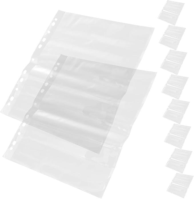 Homoyoyo 10pcs Negative Sleeves for Photo Film Storage Archival Document Pouch Heavy Duty Page Protectors Fits Standard Binders for Collectors and Historians
