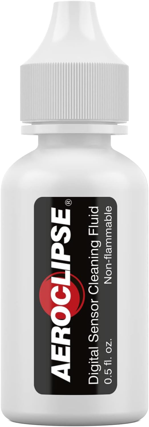Aeroclipse Optic Cleaning Fluid - Non-Flammable Camera Lens Cleaner and Digital Sensor Cleaning Solution for Coated Lenses, Telescope, Projector and Other Optical Products - Dropper Tip (15ml) - 0.5oz