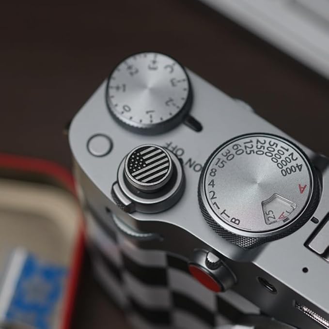Soft Release Button for Fujifilm X100V, X100F, X100T, Xpro3 & Xpro2, X-T3, X-T2, X-E3, X-E2s, X-E2, X-T30, X-T20 (Silvery)