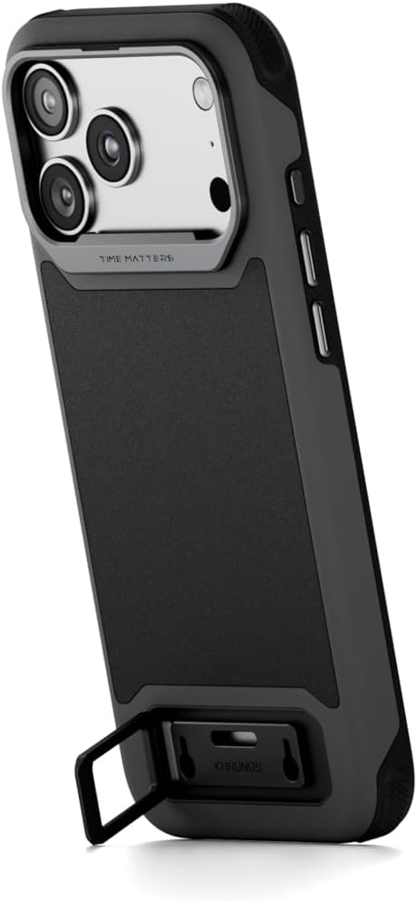 Tilta Khronos Lite Case Compatible with iPhone 17 Pro Max | Lightweight Mobile Cage | Kickstand Support | Magnetic Accessory Mounts | Metal Lens Frame Protection | Professional Smartphone Rig – Black