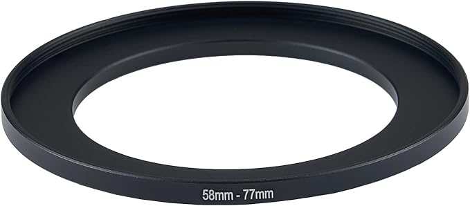 58mm to 77mm Step up Ring Filter Adapter Metal Ring Step up Rings Adapter Filter Compatible with All 77mm UV,CPL,ND,Lens Hood,Threaded Lens ect (58mm to 77mm)