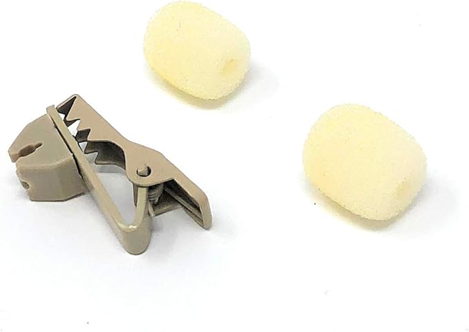 Beige Lavalier Lapel Mic with 4 pin mini XLR TA4F for Shure wireless