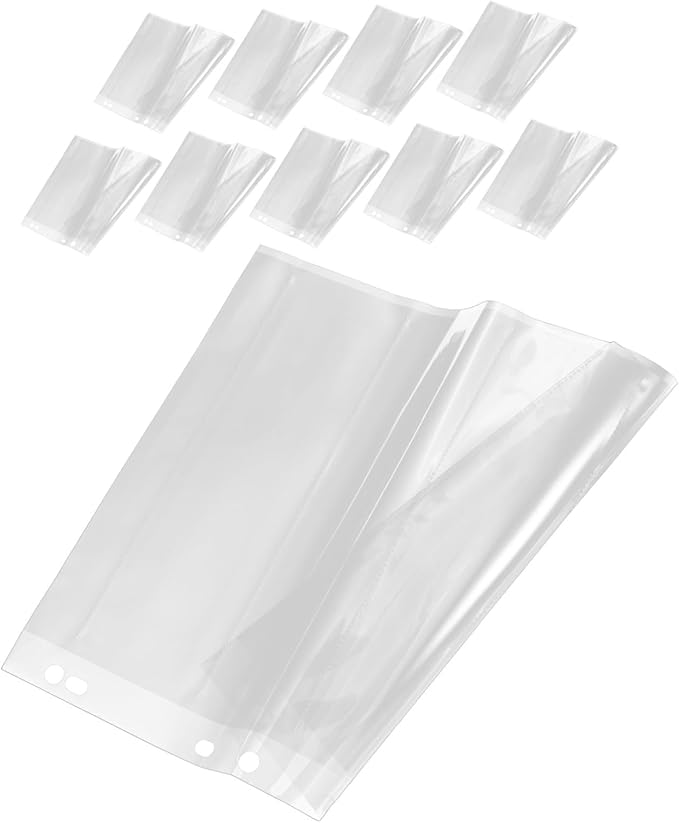 MERRYHAPY 10Pcs Heavy Duty Film Negative Bags Protective Pages for Archival Storage Document Holders Compatible with Standard Binders for Preserving Memories