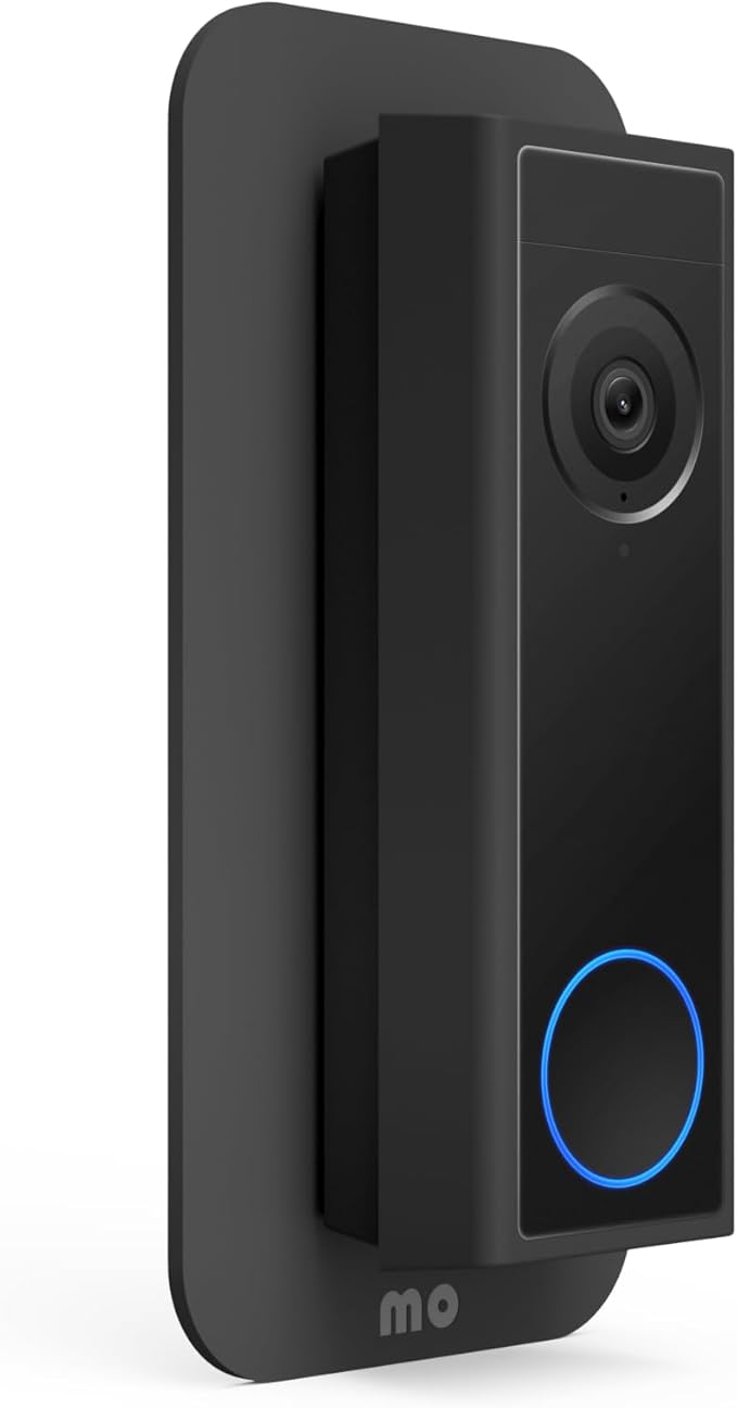 Non-Adhesive Wall Plate Mount Compatible with Eufy Doorbells Mount Back-Plate Covers Holes Dents Scratches Secure Snug Installation Made in UK