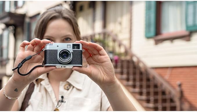 FUJIFILM X Half Premium Compact Digital Camera (Silver) Bundle with Fuji INSTAX MINI Link 3 Smartphone Printer (Clay White) + Instax Mini Film + Extra Battery + Charger + 64GB Memory Card + More