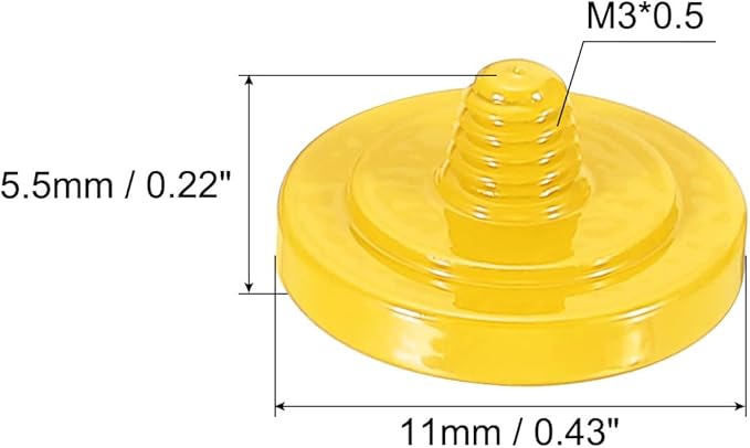 PATIKIL Camera Shutter Button, 4 Pack Soft Shutter Release Button Pure Copper Camera Button Concave Suitable for Nikon for Fujifilm for Leica DSLR/SLR Camera, Yellow