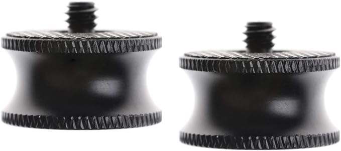 (2 Packs) 3/8" Female to 1/4" Male Thread Screw Mount Metal Adapter, 3/8 inch - 1/4 inch Tripod Plate Screw, Aluminum Alloy, Rubber Gasket