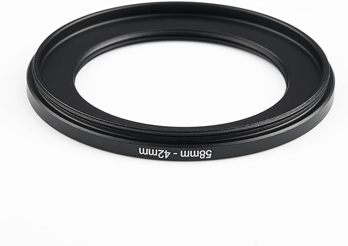 58-42mm Step-Down Ring Filter Adapter, All Brands UV ND CPL Metal Ring Adapter