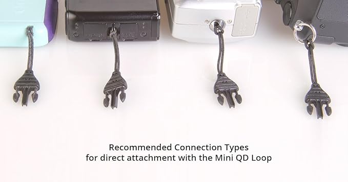 OP/TECH USA Compact Sling - Neoprene Camera Sling for Small Point & Shoot Cameras - Camera Strap With Non-slip Backing with Mini Loop Connectors for SLR/DSLR Cameras - Black - Made in USA