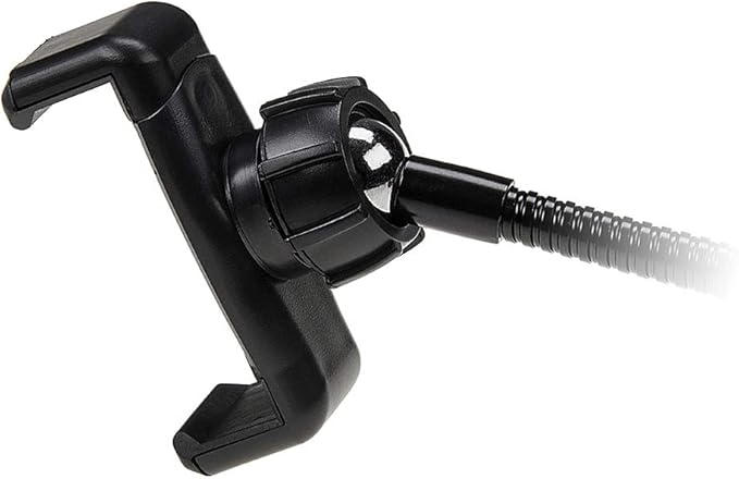 Fotodiox Cell Phone Mount w/Gooseneck Tripod/Hot Shoe Adapter - Universal Phone 1/4" Tripod Mount Clamp for Smartphones, 2.2-4" Wide Adjustable