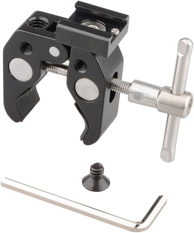 CAMVATE Super Clamp with Cold Shoe Mount for Camera Flash Light Accessories - 1814