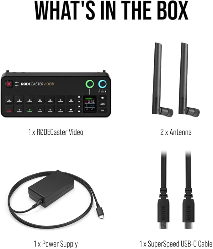 RØDE RØDECaster Video – Professional Video Switcher and Audio Interface – Multi-Camera, 6 x Video Inputs (HDMI and USB), 1080p60, Multi-Source Scenes