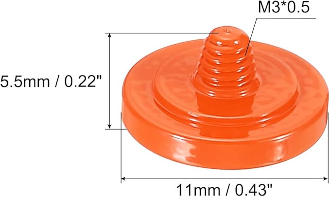PATIKIL Camera Shutter Button, 4 Pack Soft Shutter Release Button Pure Copper Camera Button Concave Suitable for Nikon for Fujifilm for Leica DSLR/SLR Camera, Orange