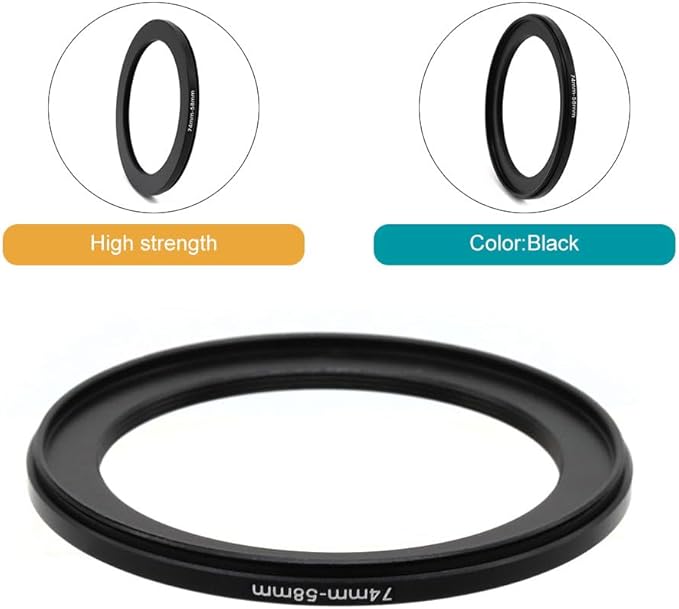 62-37/40.5/43/46/49/52/55/58/60/62/67/72/77/82/86/95/105mm Step Up & Step Down Rings Adapter for Camera Lens and Filters 62-55 Filter Adapter Ring 62mm Lens to 55mm Filters (62-55mm)