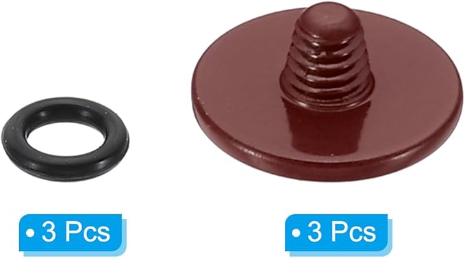 PATIKIL Camera Shutter Button, 3 Pack Soft Shutter Release Button Pure Copper Camera Button Convex Suitable for Nikon for Fujifilm for Leica DSLR/SLR Camera, Dark Red