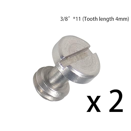 BGNing 2 Pcs M5 Knurled Thumb Screw Threaded 1/4 3/8 Thumbscrew Knobs Adapter Mount High Step Slotted Head Hand Tighten Compatible with GoPro Cameras (2Pcs 3 8 Steel Screw)