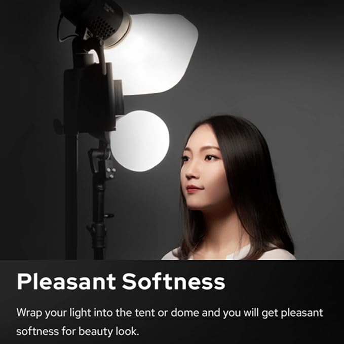Godox ML-CD15 Flash Diffuser Modifier Bundle Diffusion Dome for V1S V1C V1N V1F V1O V860III V860II V850III TT685II TT600 TT685 AD200 AD200PRO AD300PRO AD400PRO ML30 ML60 ML60BI(Included 3 adapters)