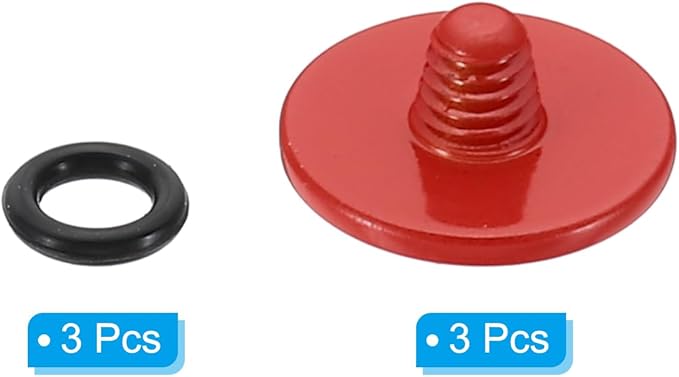 PATIKIL Camera Shutter Button, 3 Pack Soft Shutter Release Button Pure Copper Camera Button Convex Suitable for Nikon for Fujifilm for Leica DSLR/SLR Camera, Red