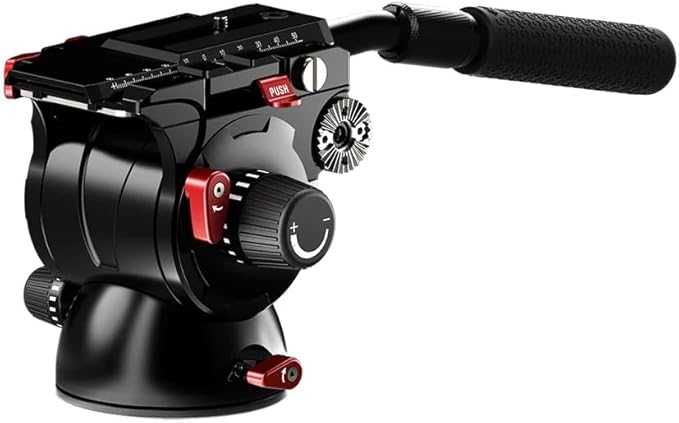 IFOOTAGE Komodo K7 Fluid Tripod Head, Heavyweight Fluid Video Head with Flat Base and Sliding Plate for Quick Connection to The Camera, Used for Professional Photography,Vlogging and Video Production