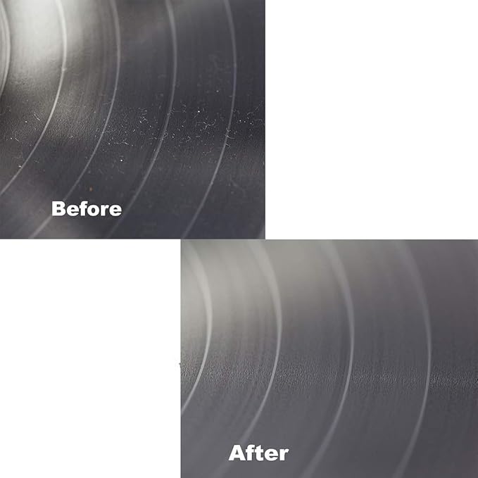 Vinyl Record Cleaner Kit Anti-Static Velvet Brush with Small Stylus Cleaner Brush 60ml Cleaner Spray Liquid for LP Vinyl Records Daily Maintenance Keep Great Sounding Extent Life