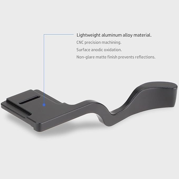 Haoge Thumb Up Rest Hand Grip for Fujifilm XT5 (Black for Fuji X-T5)