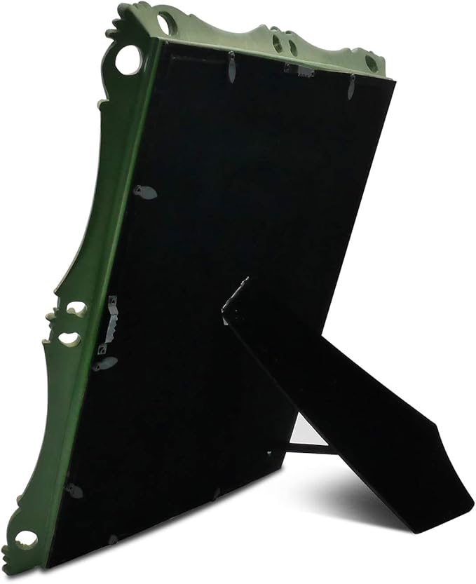 SIMON'S SHOP 11x14 Picture Frame in Moss Green with Gold Accents, Vintage Picture Frames 11x14 with Mat for 8x10 Image, Gallery Wall and Tabletop Display Poster Frame