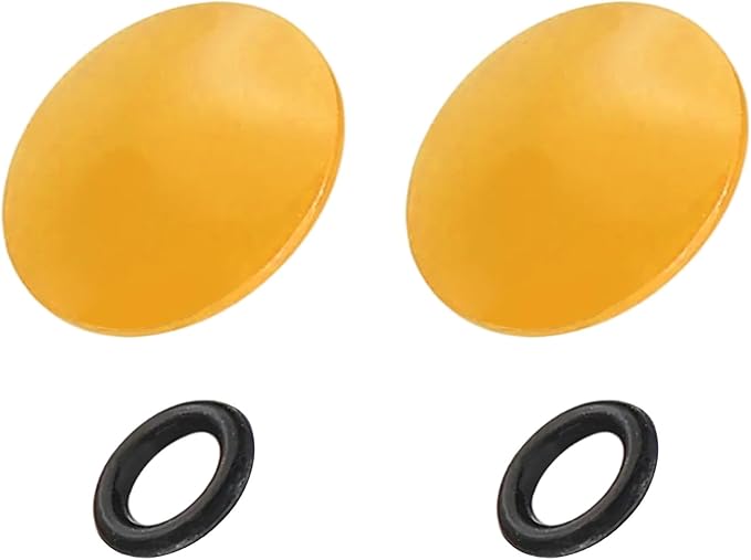 PATIKIL Camera Shutter Button, 2 Pack 10mm Convex Surface Shutter Release Buttons Pure Copper Camera Button for Nikon for Fujifilm for Leica DSLR/SLR, Yellow