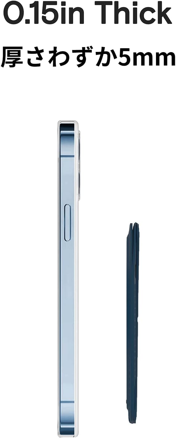MOFT MagSafe Wallet for iPhone 15/14/13/12 Series, Strong Magnetic Phone Card Holder Fit 2 Cards & 3 Viewing Angles & Stain-Resistant Vegan Leather Phone Stand, Oxford Blue