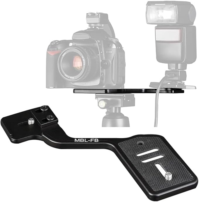 Manbily Camera Flash Brackets, Aluminum Tripod Camera Mount Extension Bar with 1/4" Screw for DSLR LED Light Video Microphone