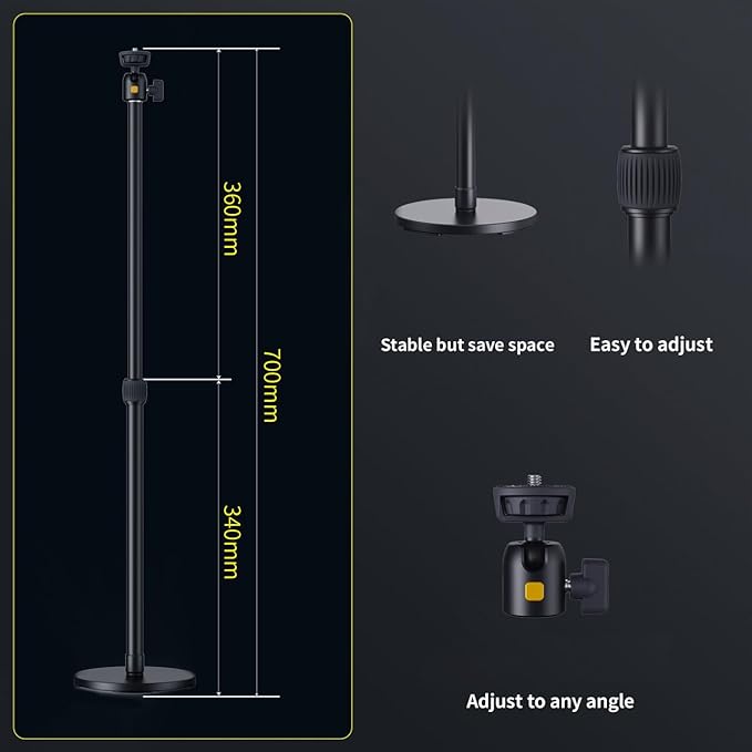 RaLeno Streaming Key Light with RGB, Studio Light with Remote Control and Desk Stand for Live Streaming Video Calls Photography, 1%-100% Brightness 2500-8500k Color Temperature Adjustable Soft Light