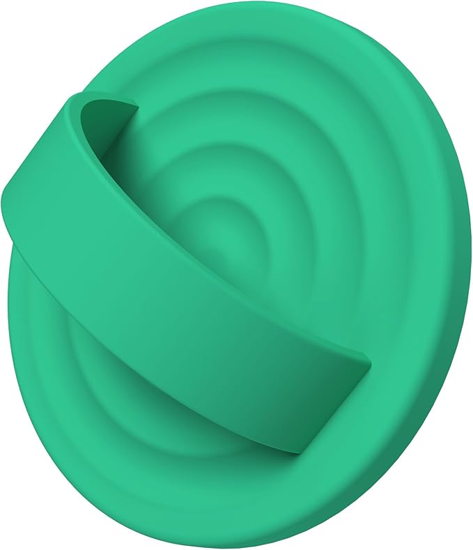 Magnetic Phone Grip Ring Holder, Liquid Silicone Magnet Cell Phone Grip Finger Loop, Compatible with Magsafe, Back of Phone for iPhone 17/16/15/14/13/12 Series, Emerald Green