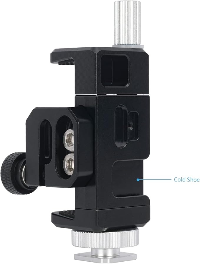 NICEYRIG SSD Holder Mount with External USB-C Cable Lock for Samsung T5 T7 SSD, Smartphone, Slim Power Bank Applicable for BMPCC 6K Pro/6K/4K Z CAM - 488