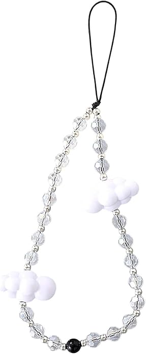 Beaded Phone Charm Lanyard Strap Girly Style Fixed Beads Pearl Lanyards